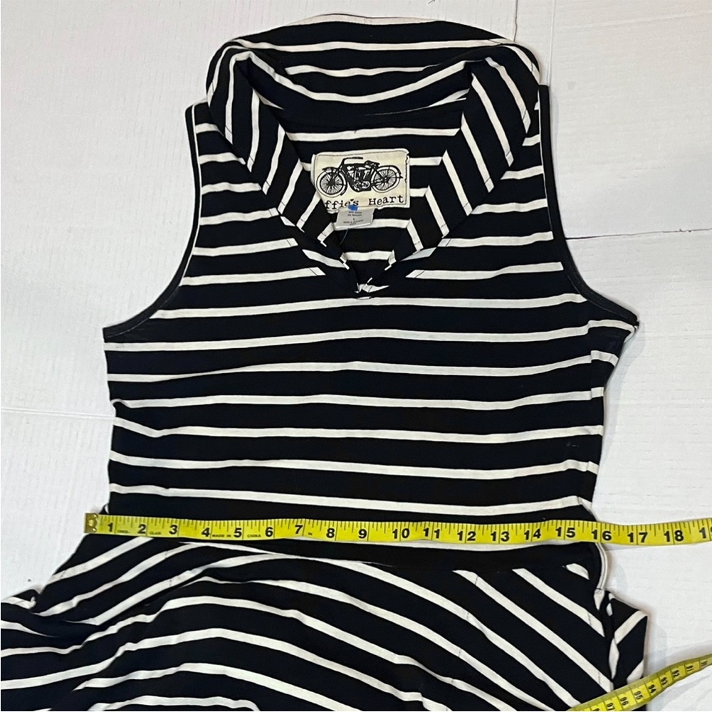 Effie's Heart Navy and White Striped Midi Dress - Picture 7 of 10